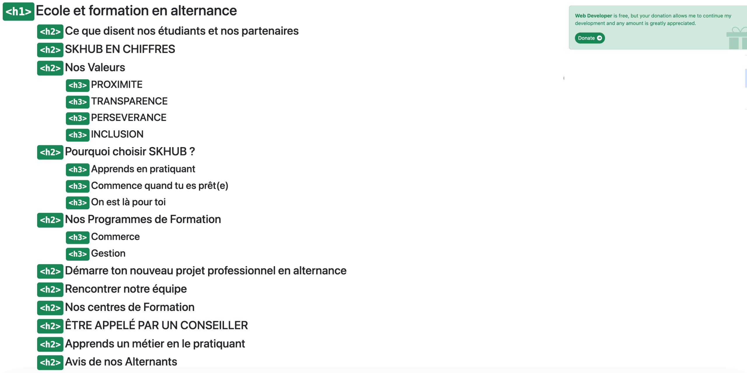 Optimisation du contenu SEO sur la page